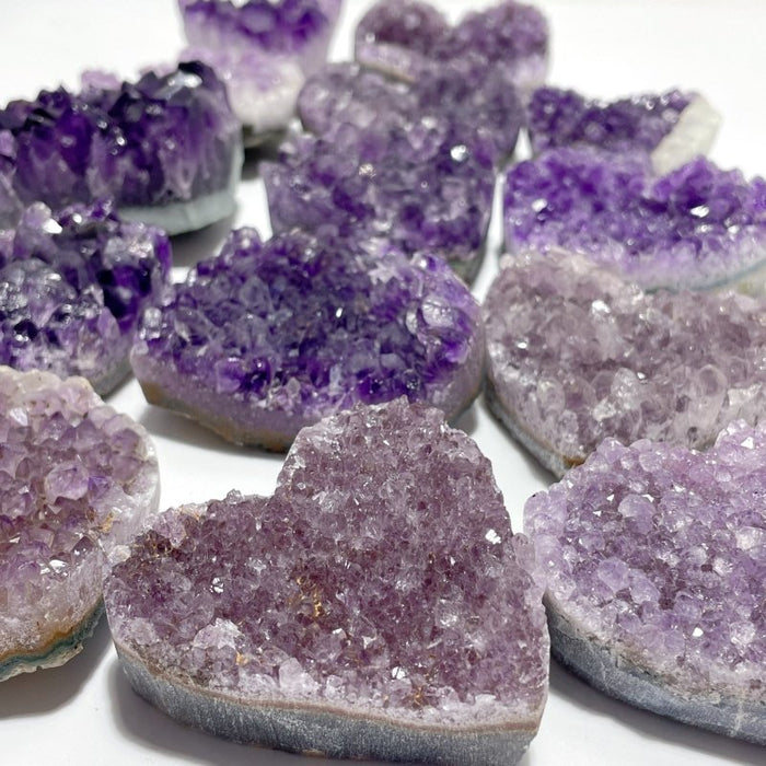 14 Pieces Beautiful Large Amethyst Cluster Heart