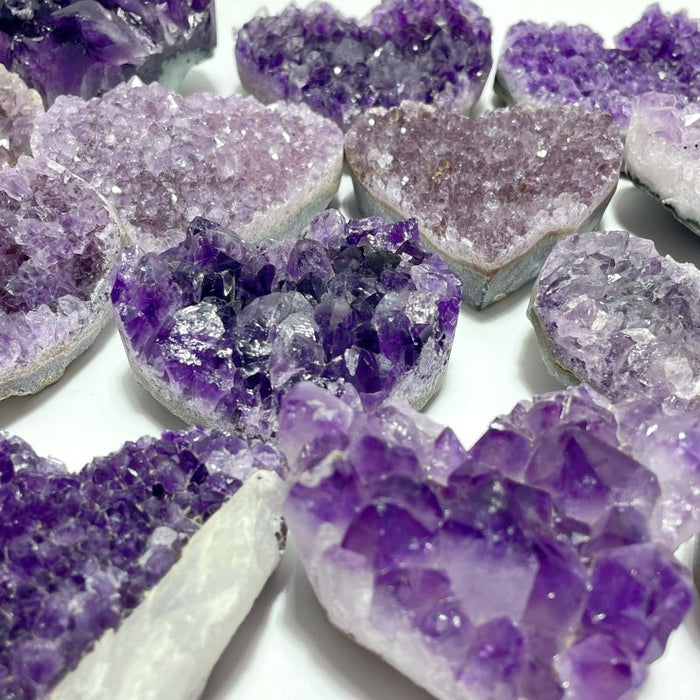 14 Pieces Beautiful Large Amethyst Cluster Heart