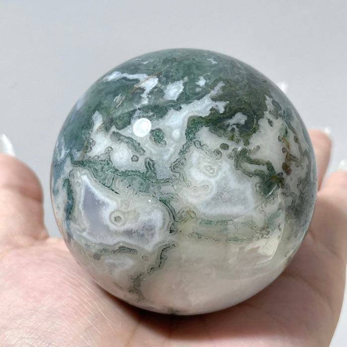 14 Pieces Beautiful Moss Agate Spheres