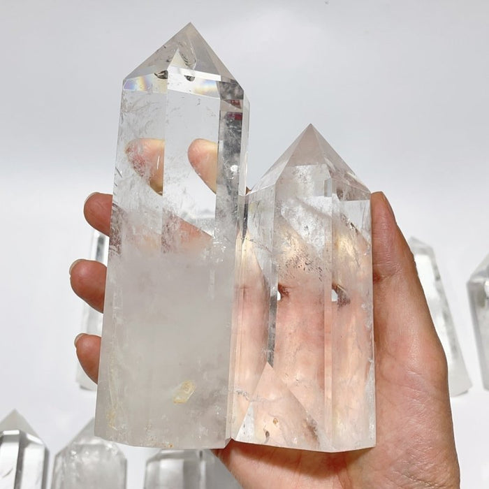 14 Pieces Fat Clear Quartz Tower Points Crystal