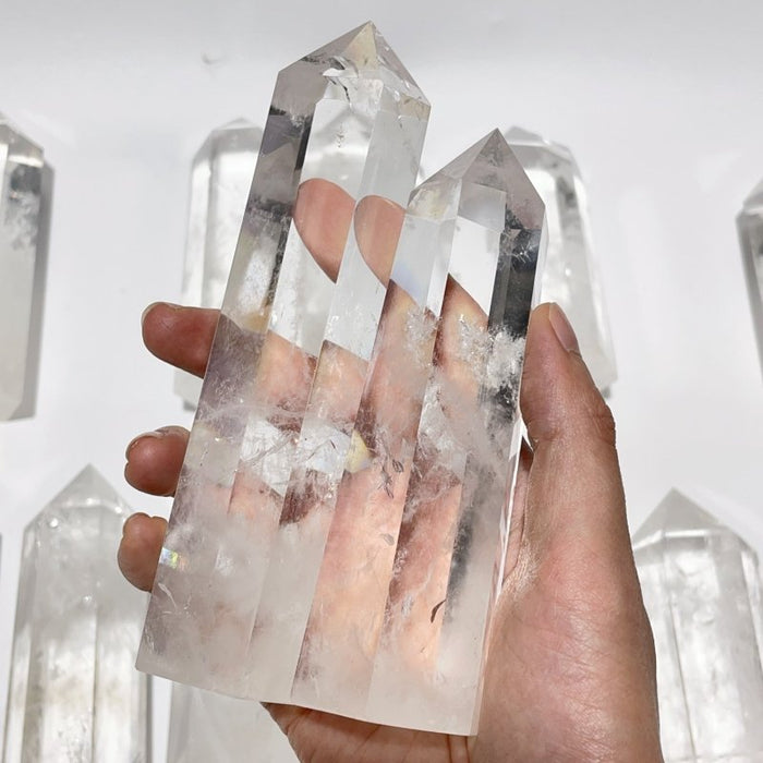 14 Pieces Fat Clear Quartz Tower Points Crystal