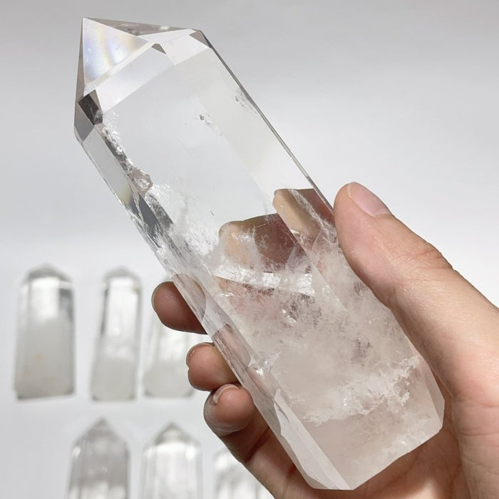 14 Pieces Fat Clear Quartz Tower Points Crystal
