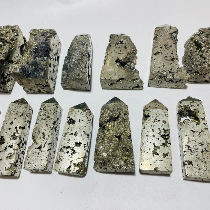 14 Pieces Pyrite Tower Points