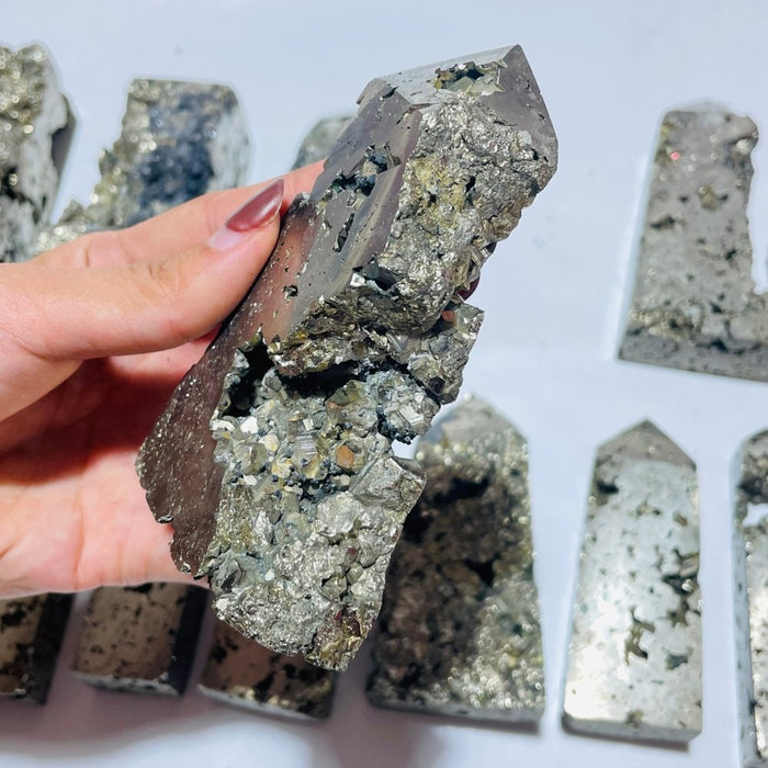 14 Pieces Pyrite Tower Points