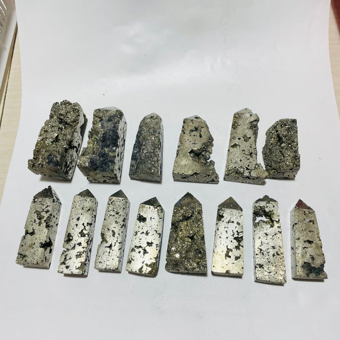 14 Pieces Pyrite Tower Points
