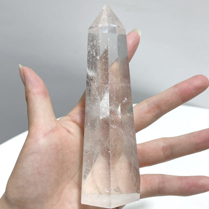 15 Pieces 5.2-6.7in Fat Clear Quartz Tower