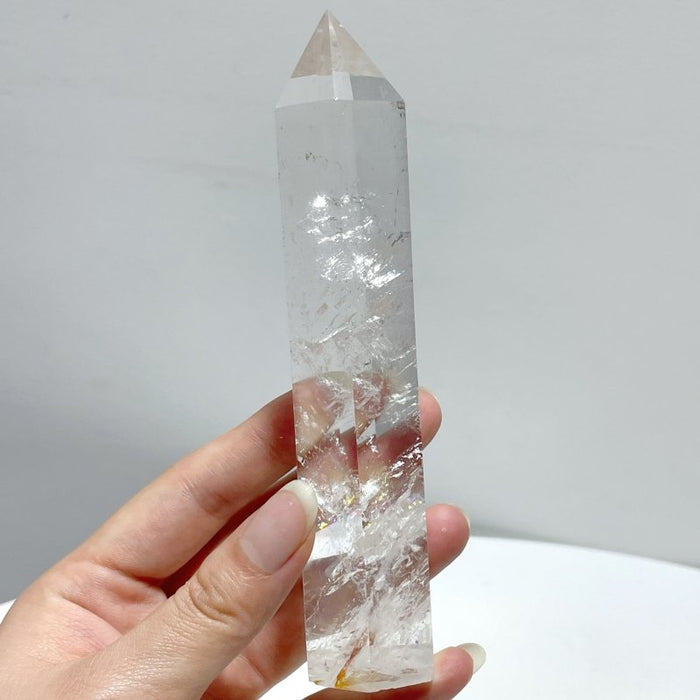 15 Pieces 5.2-6.7in Fat Clear Quartz Tower