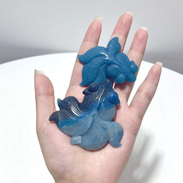 15 Pieces Goldfish Carvings - Different Materials