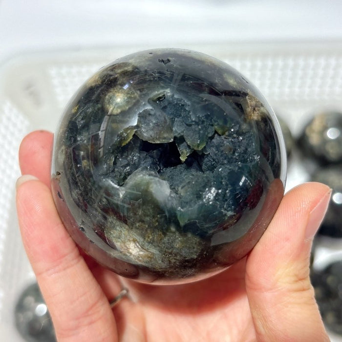 15 Pieces High Quality Green Sea Jasper Crystal Spheres