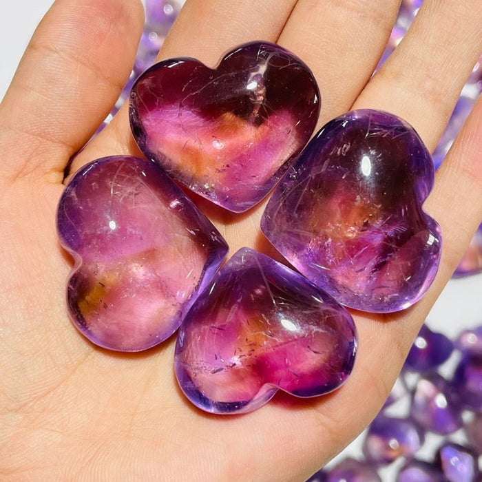 152 Pieces Small Ametrine Heart Crystal