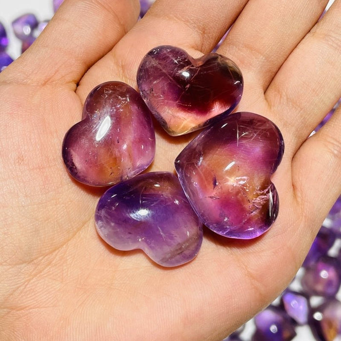 152 Pieces Small Ametrine Heart Crystal