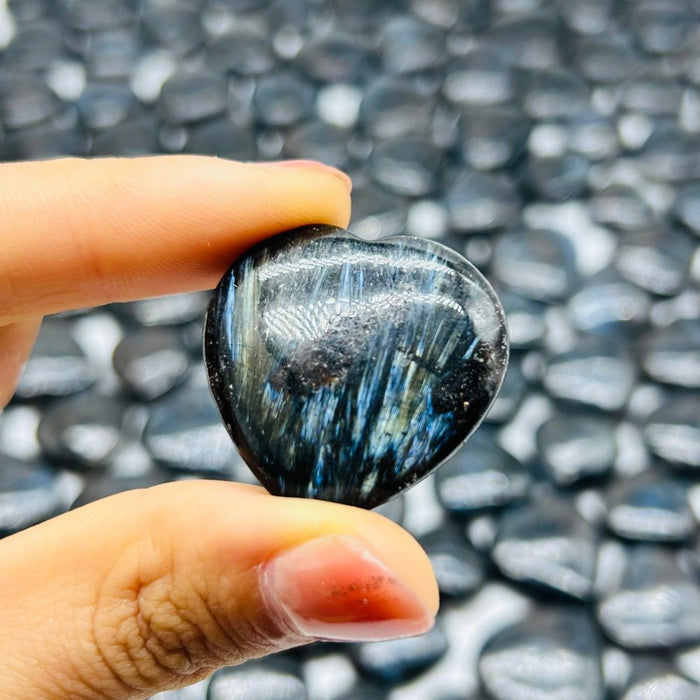 159 Pieces Astrophyllite Stones Heart Wholesale