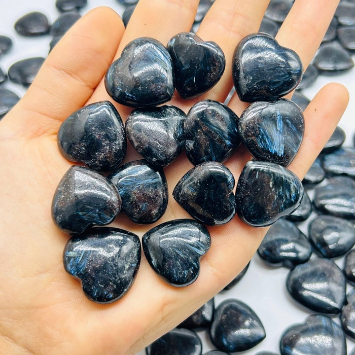 159 Pieces Astrophyllite Stones Heart Wholesale