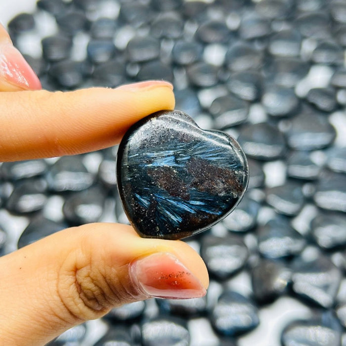 159 Pieces Astrophyllite Stones Heart Wholesale