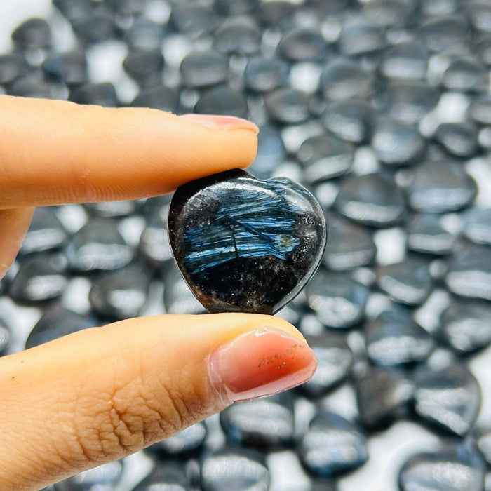 159 Pieces Astrophyllite Stones Heart Wholesale