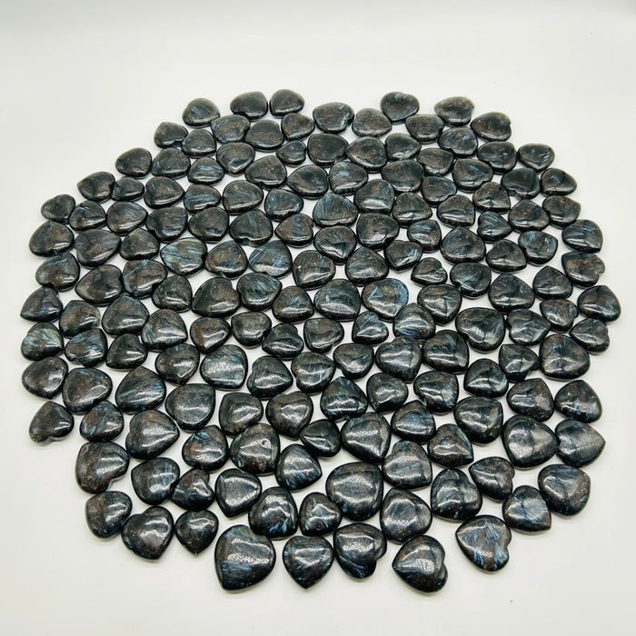 159 Pieces Astrophyllite Stones Heart Wholesale