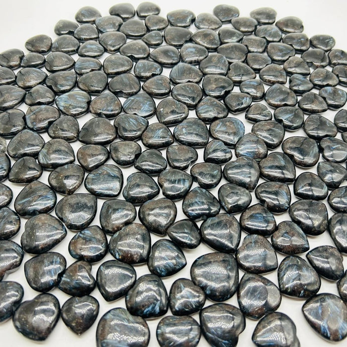159 Pieces Astrophyllite Stones Heart Wholesale