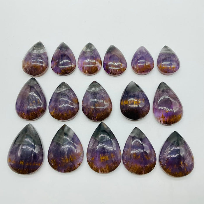 16 Pieces Auralite 23 Teardrop Pendant Crystal DIY
