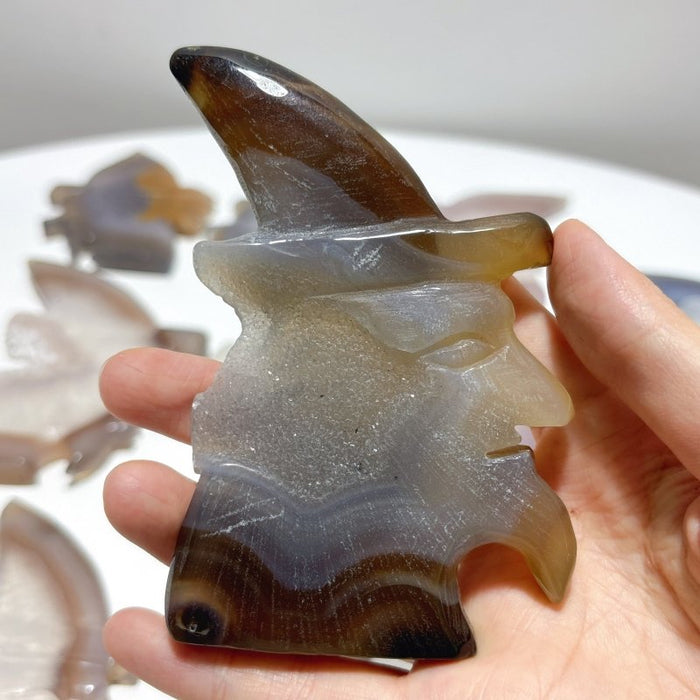 16 Pieces Geode Druzy Agate Geode Wizard Carving