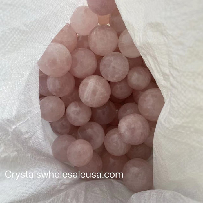 1.7-2.1in Rose Quartz Ball Wholesale