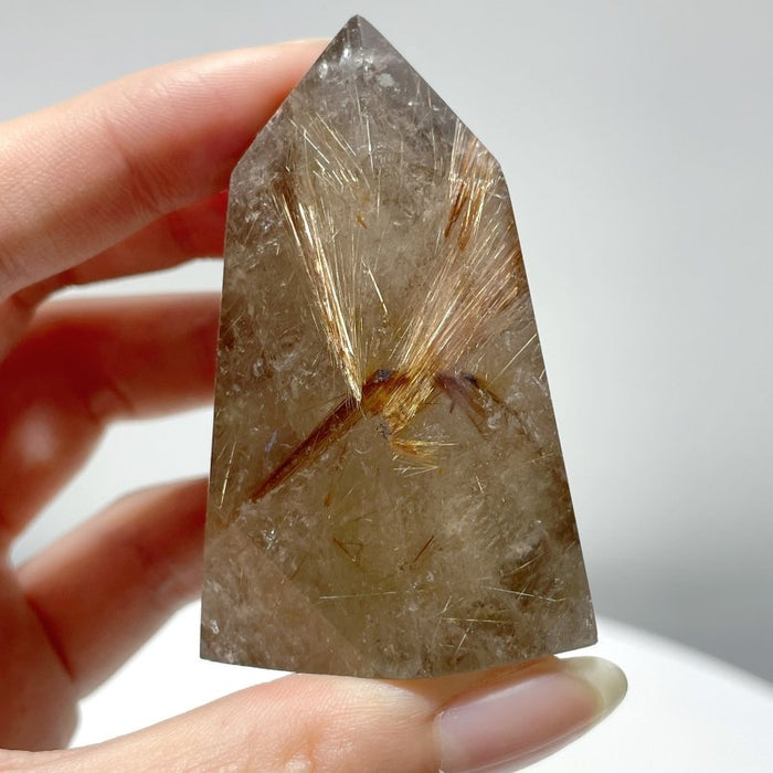 17 Pieces Gold Rutilated Quartz Points 2.2-3.6in