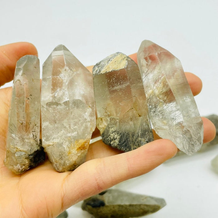 17 Pieces Raw Black Rutile Crystals