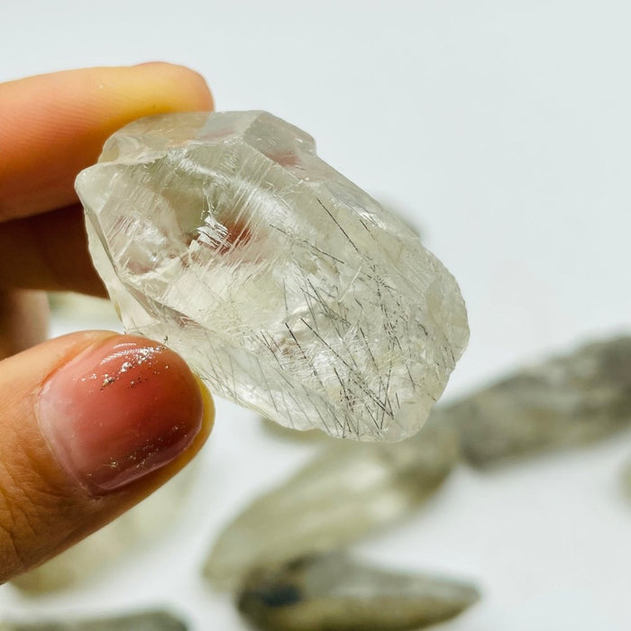 17 Pieces Raw Black Rutile Crystals