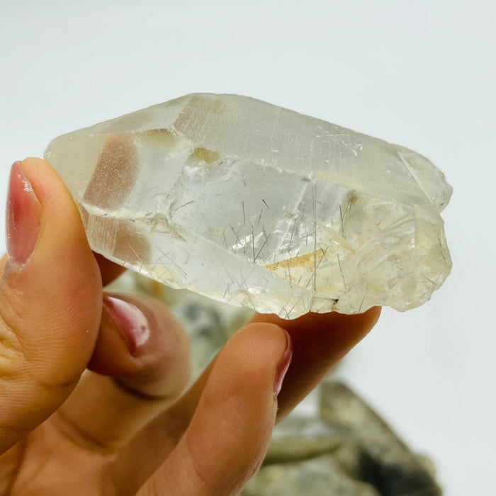 17 Pieces Raw Black Rutile Crystals
