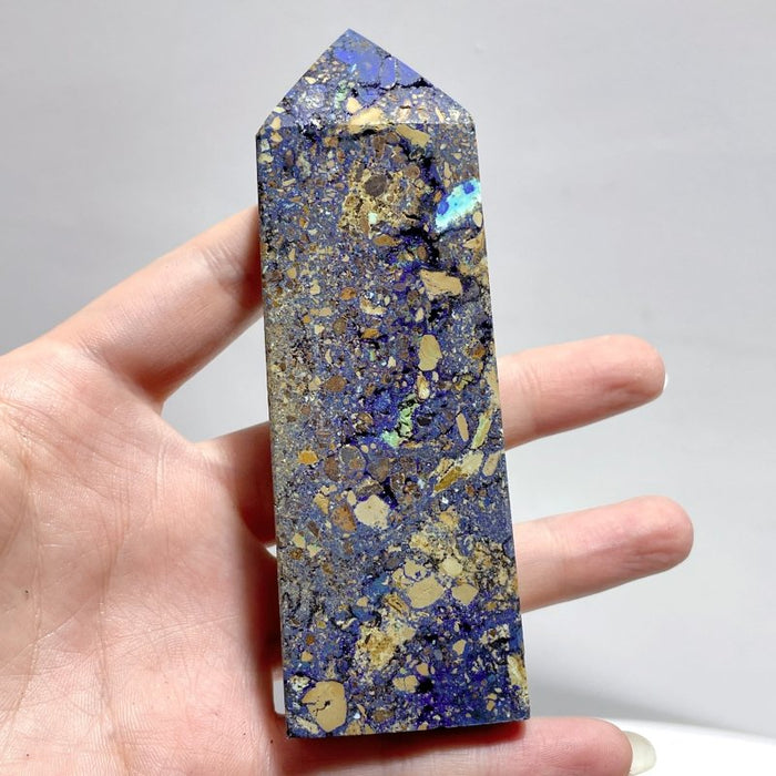 17 Pieces Unique Azurite Tower