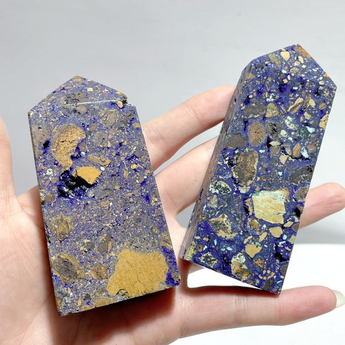 17 Pieces Unique Azurite Tower