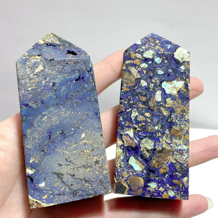 17 Pieces Unique Azurite Tower