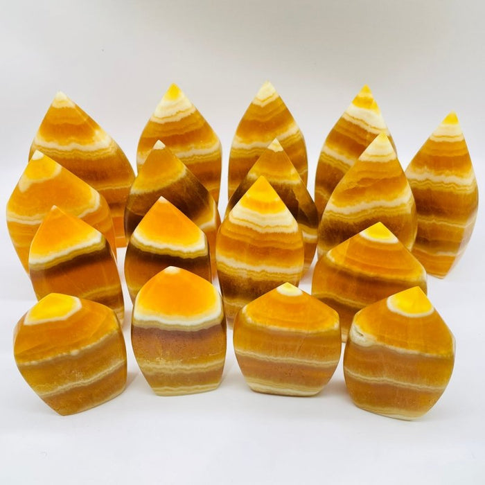 17 Pieces Yellow Calcite Flat Point 5.2kg