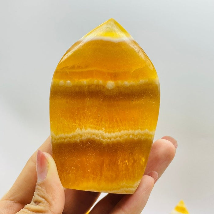 17 Pieces Yellow Calcite Flat Point 5.2kg