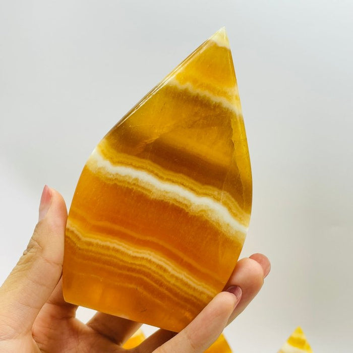 17 Pieces Yellow Calcite Flat Point 5.2kg