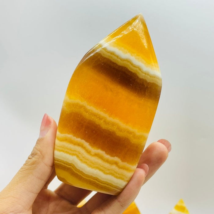 17 Pieces Yellow Calcite Flat Point 5.2kg