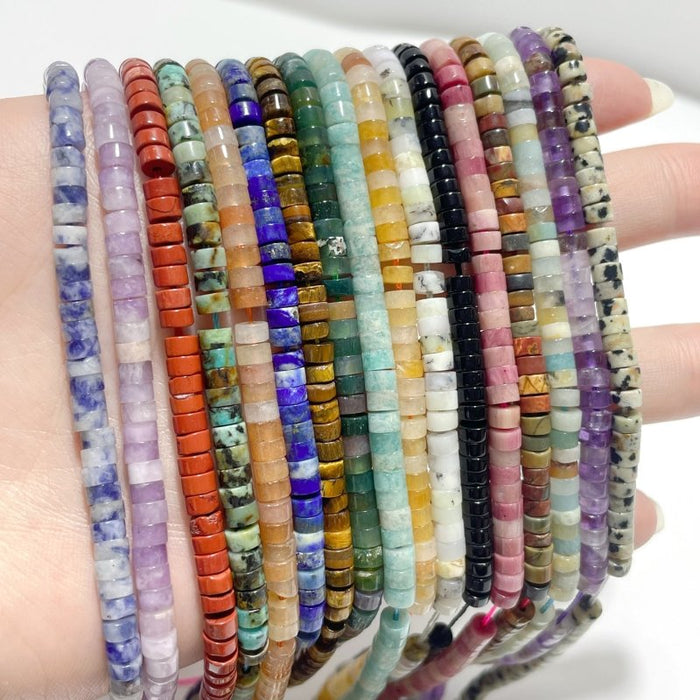 17 Types Crystal Spacer Rondelle Beads Wheel Beads Wholesale DIY Accessories Bracelets