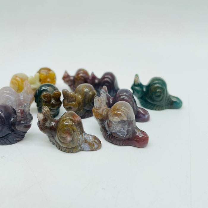 Ocean Jasper Snails Carving Wholesale