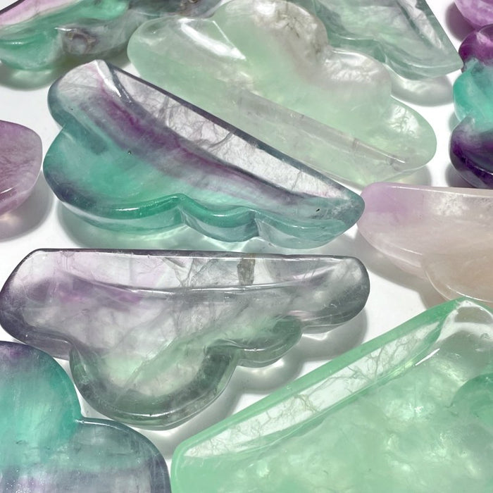 18 Pieces Colorful Fluorite Clouds Shallow Bowl