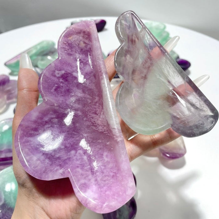 18 Pieces Colorful Fluorite Clouds Shallow Bowl