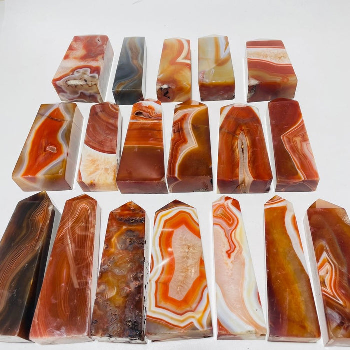 18 Pieces Fat Carnelian Tower Points