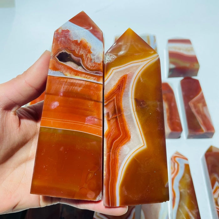 18 Pieces Fat Carnelian Tower Points
