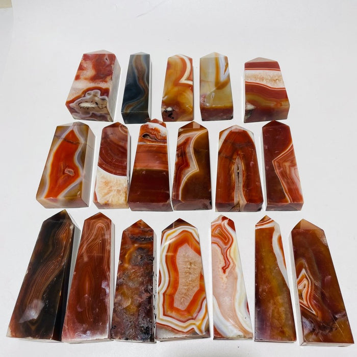 18 Pieces Fat Carnelian Tower Points
