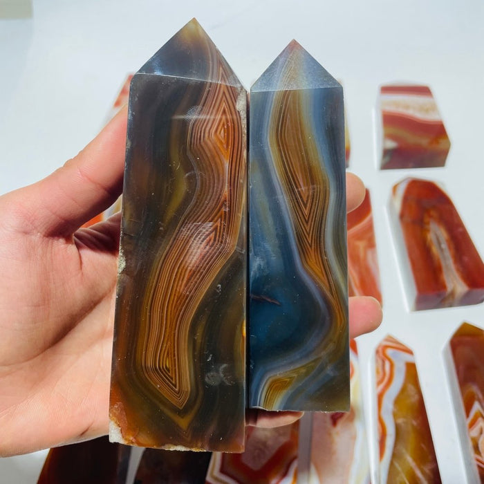 18 Pieces Fat Carnelian Tower Points