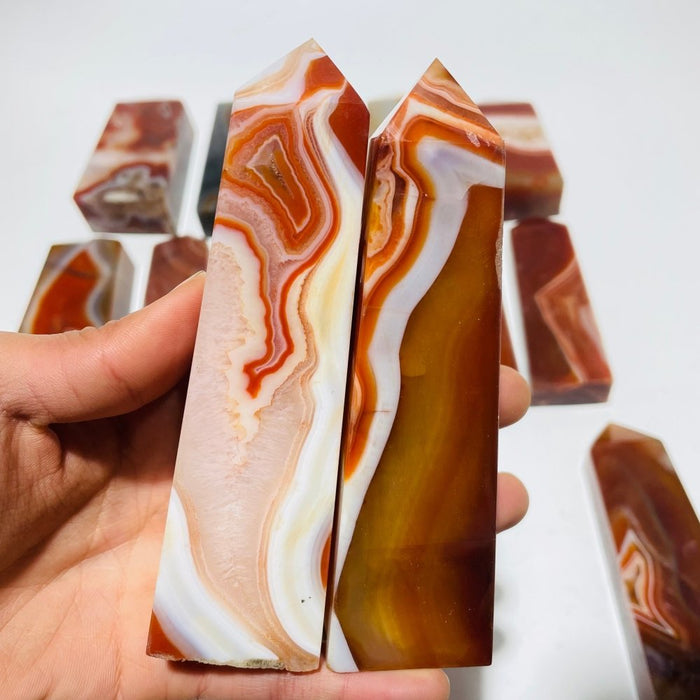 18 Pieces Fat Carnelian Tower Points