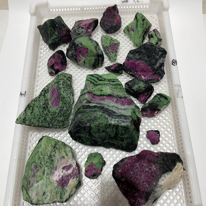 18 Pieces Raw Ruby Zoisite Stone Specimen
