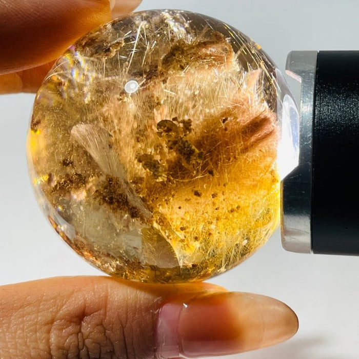 1.8in (4.8cm) Rare Gold Rutile Crystal Sphere