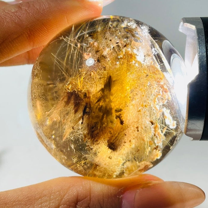 1.8in (4.8cm) Rare Gold Rutile Crystal Sphere