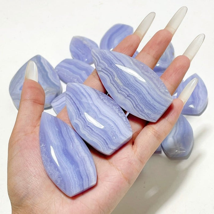 19 Pieces Blue Lace Agate Arrow Head Shape
