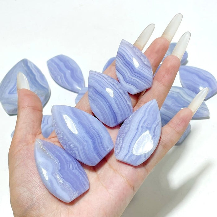 19 Pieces Blue Lace Agate Arrow Head Shape