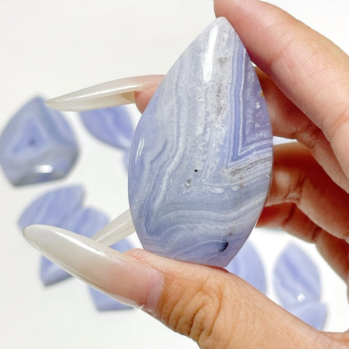 19 Pieces Blue Lace Agate Arrow Head Shape